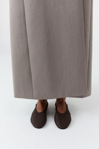 Lattice Ballet Flat - Coffee