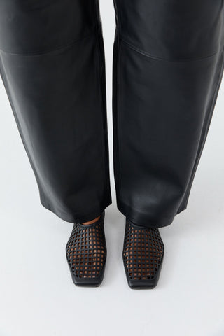 Square Toe Flat - Black