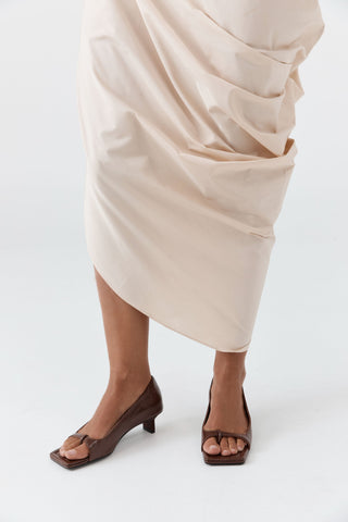 90s Square Toe Heel - Coffee