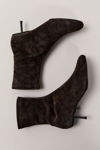 Suede Ballet Boot - Coffee