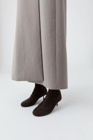 Suede Ballet Boot - Coffee