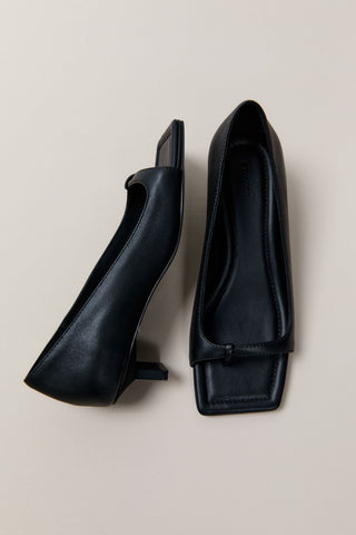 90s Square Toe Heel - Black