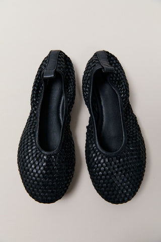 Lattice Ballet Flat - Black