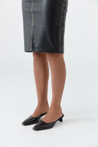 Brushed Miro Heel - Black