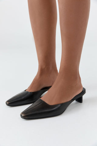Brushed Miro Heel - Black