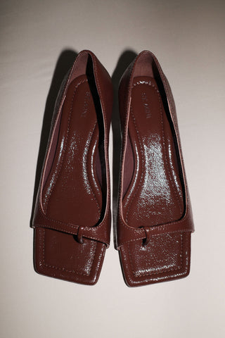 90s Square Toe Heel - Coffee