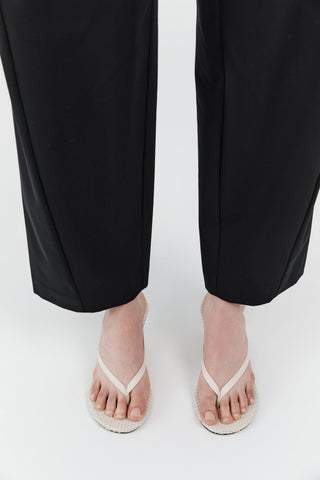Ecru Thong Heel