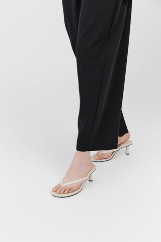Ecru Thong Heel