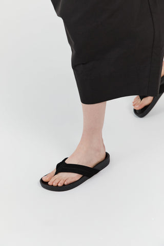Suede Detail Slide