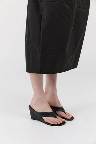 Stitch Detail Thong Wedge