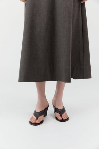 Stitch Detail Thong Wedge