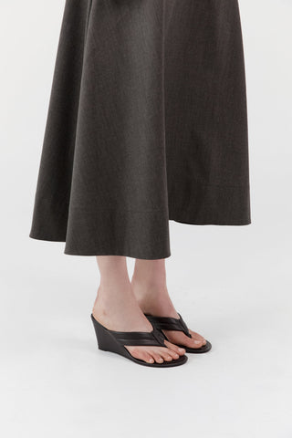 Stitch Detail Thong Wedge