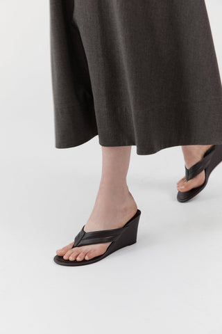 Stitch Detail Thong Wedge