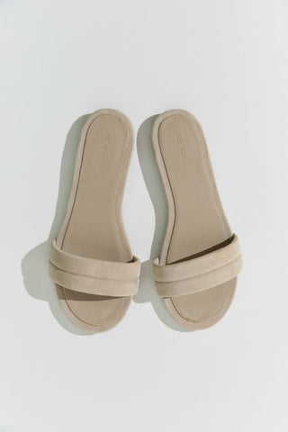 Suede Stitch Detail Slide