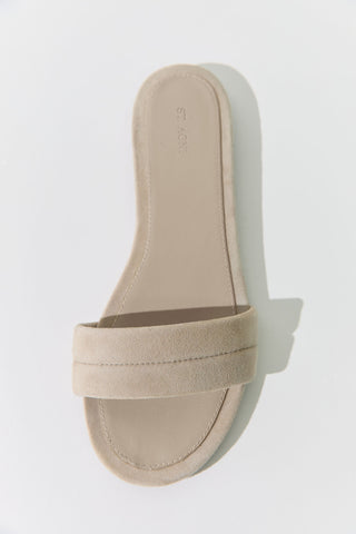 Suede Stitch Detail Slide