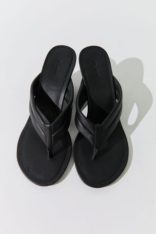 Stitch Detail Thong Wedge