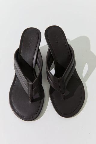 Stitch Detail Thong Wedge
