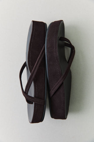 Suede Cross Strap Flatform