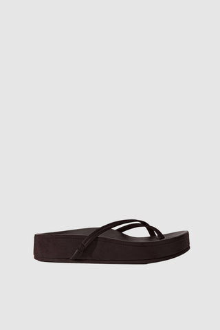 Suede Cross Strap Flatform