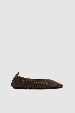 Lattice Ballet Flat - Coffee