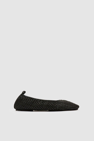 Lattice Ballet Flat - Black
