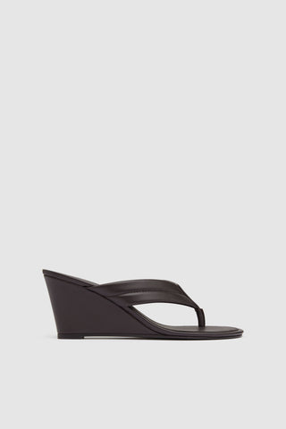 Stitch Detail Thong Wedge