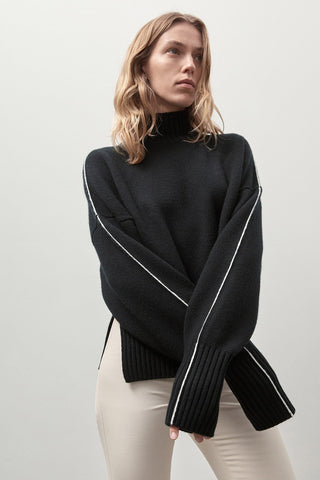 Contrast Mock Stitch Jumper