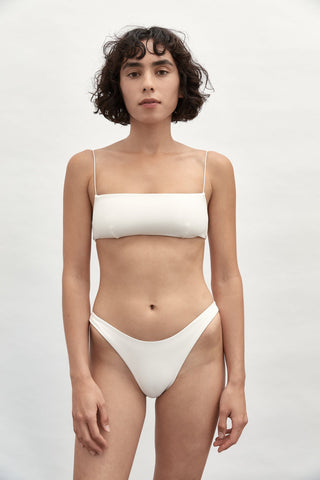 Fine Strap Ecru Swimsuit