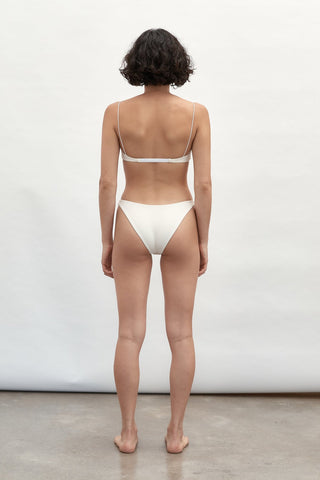 Fine Strap Ecru Swimsuit