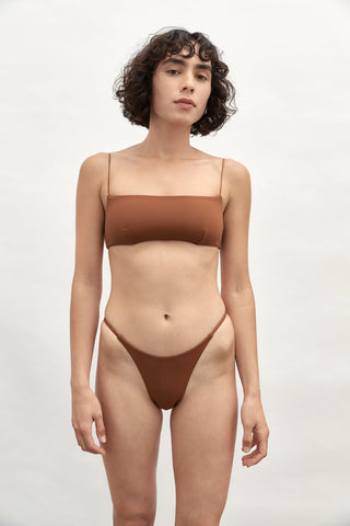 Fine Strap Truffle Swimsuit