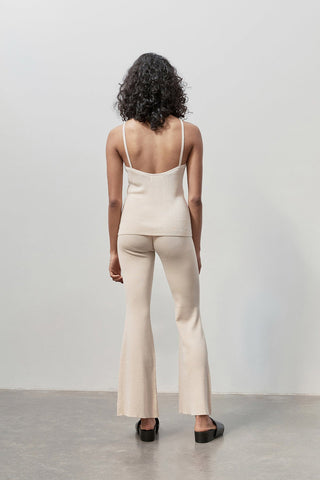 Knit Ecru Halter Top