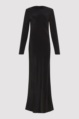 Long Sleeve Silk Dress