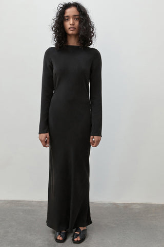 Long Sleeve Silk Dress