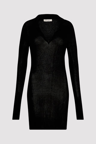 Rib Knit Polo Tunic