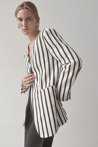 Stripe Blazer